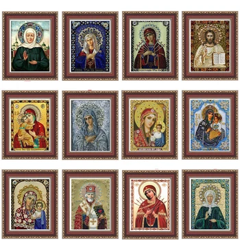 YENİ satış elmas mozaik dini simge annesi Maria İsa DİY 5D elmas nakış din elden RUBOS baskı hediye yüz