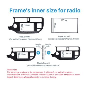 2011-2013 KİA RİO Fabrikasını için Seicane Çift Din Araba Stereo Fasya Trim Kit SRS Ses Çerçeve Stereo Paneli Kiti Delik El Araba Sol