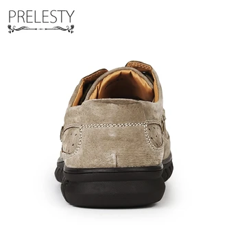 Prelesty Steampunk Tarzı Marka Erkek Platform Rahat Ayakkabı Kış El Yapımı Süet Deri Yüksek Kaliteli Adamlar Ayakkabılar