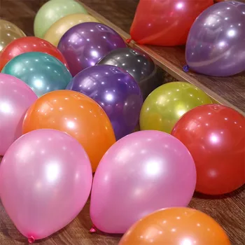 Pembe Balon/çok 10İnch İnci Lateks Balonlar Şişme Düğün Dekorasyon Hava Topu Çocuklara Doğum günü Partisi Balonlar Malzemeleri 10 adet