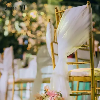 Düğün Dekorasyon İçin JaneYU Organze 10meter/çok Saf Kristal Organze Kumaş veya parti dekorasyon
