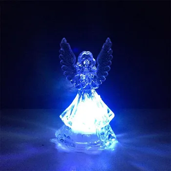 Romantik 100pcs ZA5285 Renkli Değişen Işık Saydam Melek Gece Işık Lambası Çocuk Doğum günü Hediyesi Dekorasyon LED