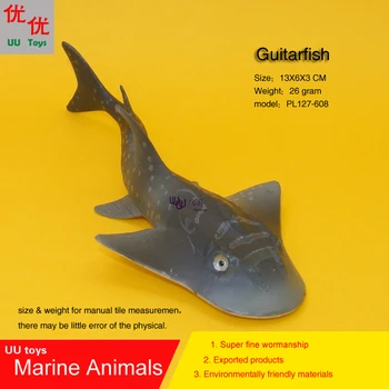 Sıcak oyuncaklar Mavi Guitarfish Simülasyon modeli Deniz Hayvanları Deniz Hayvan çocuklar hediyelik eğitim props