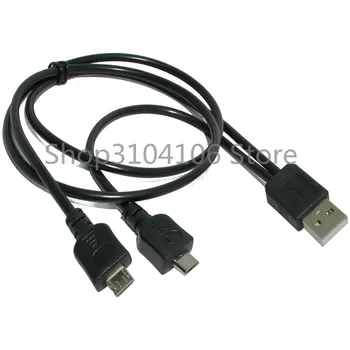 USB Kablosu 2 1 1 2 Micro USB Çift Tak Veri Şarj Kablosu HTC, Samsung Evrensel Mikro Konnektörleri