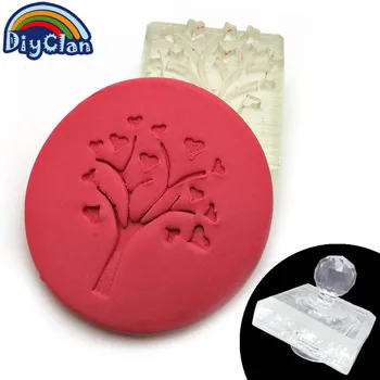 Kalp Ağacı Tasarımı beyaz Reçine Sabun Pul Sabun Damgalama Kalıp Zanaat Damla sabun Yapımı bölüm