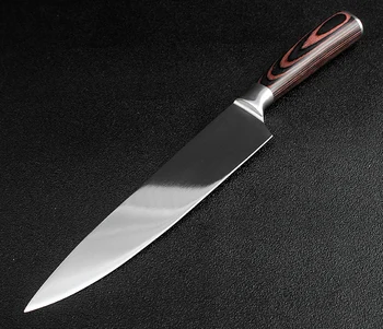 XİTUO YENİ Yüksek Kalite 5+8inch 2 adet 7CR17Mov soyma programı cleaver Chef ekmek bıçağı paslanmaz çelik Mutfak Bıçağı aracı EDC ayarlar