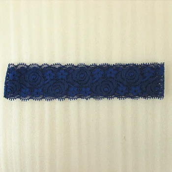 4cm genişlik 38cm çevre diy rose tipi elastik dantel saç bandı Çevre bandı Saç Aksesuarları 5pieces,5Y41890 baskılı