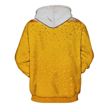 Sevgiliydik kıyafeti zamanda bira moda giyim içeceğim hava kadın sweatshirt dijital gerçekçi kaput komik 3D kapşonlu erkek