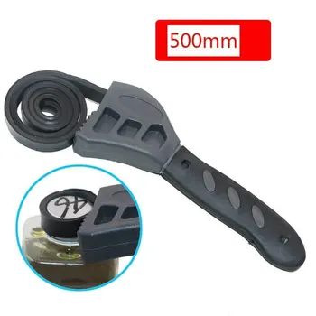 Herhangi bir Şekil İçin 500 mm Kauçuk Kayış Anahtarı Evrensel Siyah Anahtarı Ayarlanabilir Anahtarı Açıcı Araba Tamir Aracı 1 adet Emniyet Araçları.3