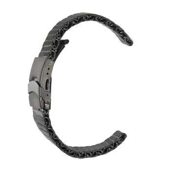 ZLİMSN Milanese Bilezik 22mm, 25mm, Siyah Örgü kol Bandı Spor Çelik Yedek Erkek Aksesuarları Watch Saat