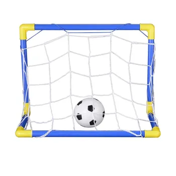Kapalı Mini Katlanır Futbol Futbol Top Gol Sonrası Net+Pompa Çocuk Spor Kapalı Ev Oyun Oyuncak Çocuk Doğum Günü Hediyesi Plastik Set