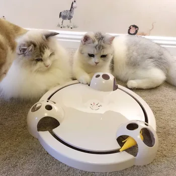 Pet Oyuncak Kedi Fare Çizik Oyun Diski Kedi Oyuncaklar Joy Disk Fare Pikap Cat Scratch Kurulu Elektrik Eğlence Plakası Eğitim Kedi