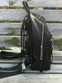 Kafunila tasarımcı sırt çantası kadın hakiki deri sırt çantası moda okul çantası kadın Seyahat omuz çantası burslar mochila siyah