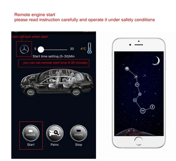 PLUSOBD GPS Araba Alarmı, Mercedes Benz İçin Uzaktan Motor çalıştırma Uygun B GLA ML G GL Class İle+GSM Araç Alarm ve İzleme Sistemi GPS