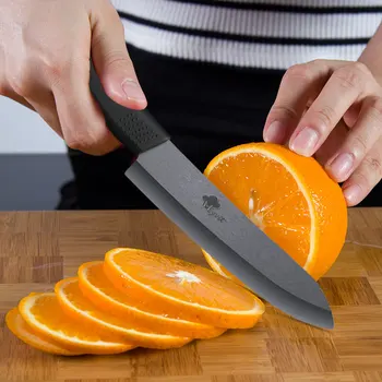 Siyah Zirkon bıçak renk anti seramik Bıçak 3 4 5 6 inç soyma yardımcı aşçı mutfak et Dilimleme kayma kesici kolu Bıçak-