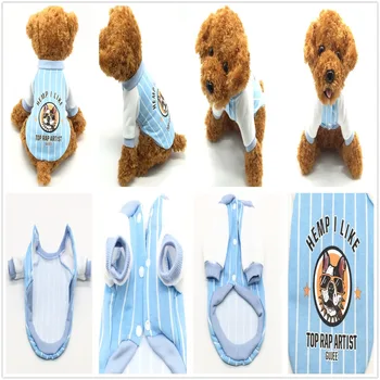 Kediler Bulldog S M L XL XXL Pet Malzemeleri için karikatür Köpek Baskılı Pet Kostüm Sonbahar Kış Köpek Giysileri Marka Küçük Köpek Ceket