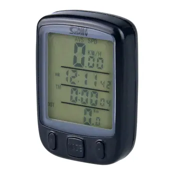 Sunding SD LCD Ekran Arka ışık Otomatik Açık Odometre bisiklet Hız Kablosuz Bilgisayar Stopwach Su Geçirmez-563C