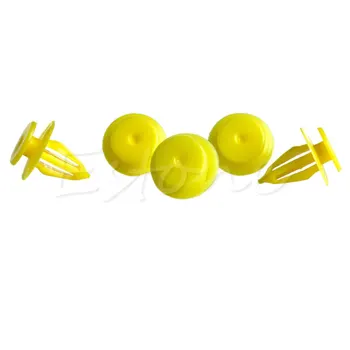 Sarı Plastik Perçin kiralık Oto Tampon Çamurluk Delik 10mm Sıcak Satış 20Pcs Panel Klipleri