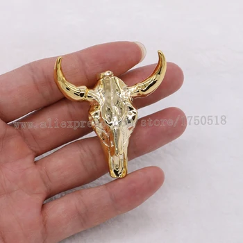 Sıcak buffalo Kafa kolye Boğa Sığır Boncuk Reçine Boynuz Sığır Takı Aksesuarları için 1038 Kolye Charm