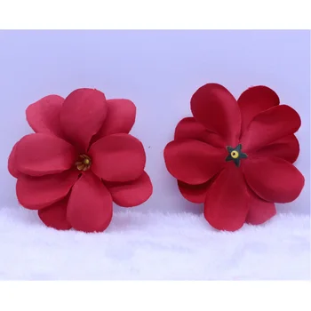Düğün Partisi Dekorasyon İçin 50Pcs Kırmızı Renk Büyük 7cm Hawaii Plumeria Frangipani Çiçek Yapay İpek Sahte YUMURTA Çiçek YENİ