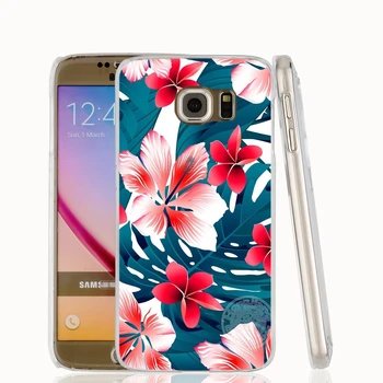Samsung Galaxy A3 A5 A7 A8 A9 A310 A510 2016 2017 için HAMEİNUO kırmızı renkli çiçek bahar kız cep telefonu kılıfı