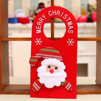 Olmayan Ev İçin Faroot Noel Dekorasyon Noel Baba Kardan adam ren Geyiği Noel Kapı Asılı Ev Dekorasyon Kumaş wocen