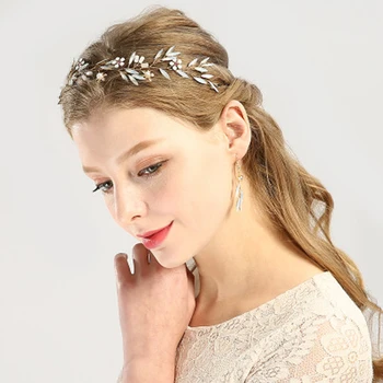 Kristal El Yapımı Hairband Küpe Seti Moda 3 Adet Altın Taç, Gelin Düğün Saç Aksesuarları Kadın Rhinestone Takı Seti