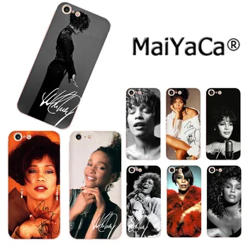 Apple iPhone 8 7 6 6 için MaiYaCa Seksi şarkıcı Whitney Houston Lüks Moda Telefon kılıfı Artı X 5 5S 5C 4 4S Cep telefonu Kapak SE