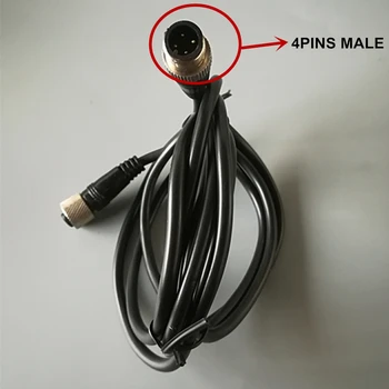 (M12)yakınlık anahtarı M12 PNP PNP 4pin için kullanılan kadın ve Erkek Sensörü Bağlayıcı plug 2m siyah çizgi düz Tip-4PİN