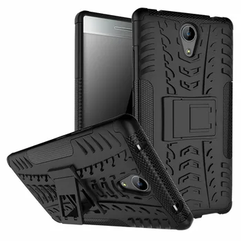 Lenovo eğer phab Durum 2 için yeni Kickstand Telefonu kılıfı 6.4 inç Kapak Silikon Plastik Zırh Darbeye Arka Koruyucu Kılıf