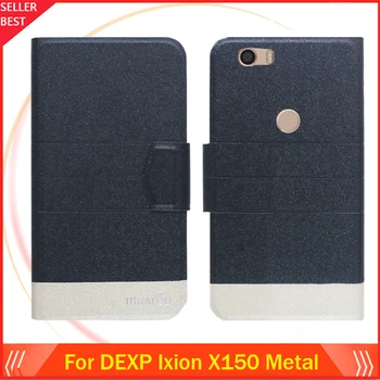 5 Renkler Sıcak! DEXP Ixion X150 Metal kasa Telefonu Deri Kapağı, Lüks Tam Flip Stand Deri Telefon kovanlar