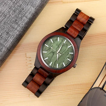 En Moda Ahşap Benzersiz Ahşap İzle Erkekler Popüler Lüks Tam Odun Erkek saati Saat Saat Relogio Masculino Sony Ericsson için İzlemek Saatler