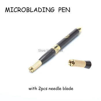 Kalıcı makyaj Microblading kalem yüksek Kalite El dövme Kaş ücretsiz kargo için 2 adet 12pin iğne bıçak ile C0 kalem-