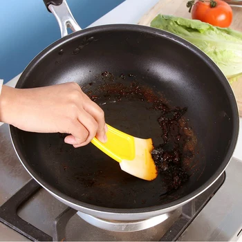 1 ADET Silikon Temizleme Fırçaları yapışmaz Yağ Sıyırıcı Pot Pot Aletleri Mutfak Fırça Mutfak Aletleri Mutfak Aksesuarları Temizleme Fırçası