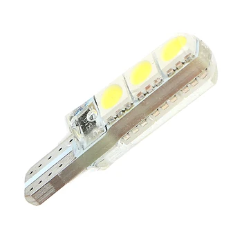 Işık Beyaz Okuma silikon Kabuk Araba Strobe stil Universal Canbus T10 süratli 6SMD İç Işıklar Araba LED