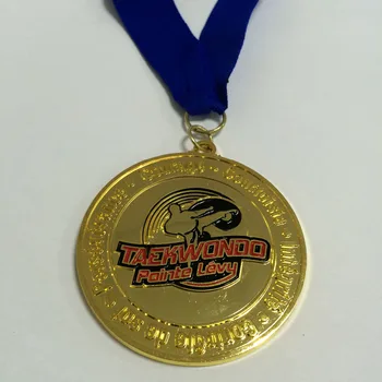 Madalya kurdele 100pcs paket anlaşma ile 70 mm çapında bir tarafında özel spor madalya