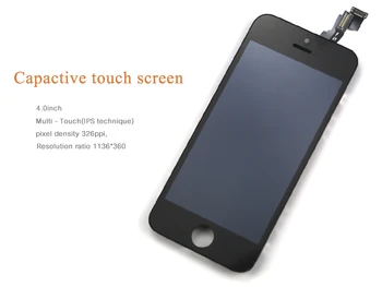 EN kaliteli 10 adet iPhone 5S için 100 %4.7 inç LCD Ekran Resmi değiştirme+Kamera Tutucu LCD OEM