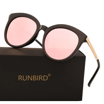 RunBird 2017 Yeni büyük Boy Kedi Gözü Büyük Boy Çerçeve Ayna UV400 741 Kadın Oculos güneş Gözlüğü Kadın Moda Yaz Stili güneş Gözlüğü