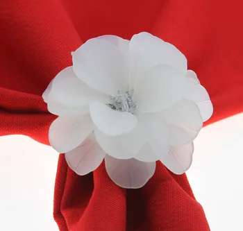 Düğün çok renk için ücretsiz kargo boncuk çiçek çiçek peçete halkası peçetelik