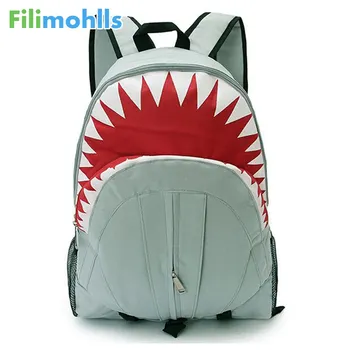 2018 Ücretsiz Kargo! Sıcak Satış Çocuk Moda gençler D13 için Sevimli Sırt çantaları Erkek Seyahat Çantaları Okul Çantası Sırt çantası Shark-87