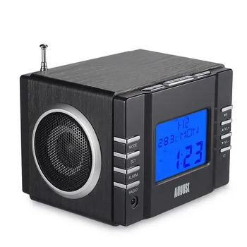İÇİNDE /AUX SD Kart/USB ile MP3 Stereo Sistemi 2 x 3W HiFi Hoparlör ile Ağustos MB300H Mini Ahşap FM Radyo Alıcısı