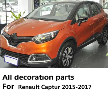 Renault Captur için 2016 2017 araba Paslanmaz Çelik pedal Kapı sürtünme plaka Kapak dış kalıp parçaları 4 adet sopa eşik