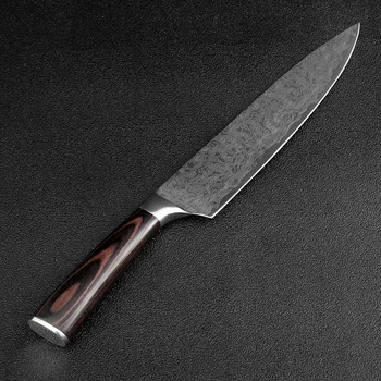 Set XİTUO Marka mutfak Aletleri 3 Adet Mutfak Bıçağı Programı Cleaver Soyma Şef Santoku Bıçağı Paslanmaz Çelik Mutfak Bıçak Setleri