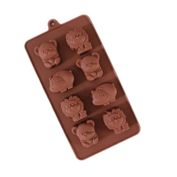 2 ADET Noel 3D Hayvan Şekli Çikolata Şeker Silikon Kalıp Fondan Kek DİY Dekorasyon Reçelli Kurabiye Gereçleri Pasta Araçlar
