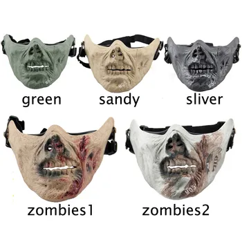 Sıcak Satış Kafatası Maskeleri Askeri Tam Yüz Açık Taktik Maskesi Av Maskesi Parti Cadılar Bayramı Aksesuarları Korumak Kamuflaj
