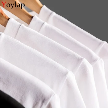 Mondrian Stil T-shirt Erkek Pamuklu Üstler ve yaka Yaz/Sonbahar Tişörtleri Kısa Kollu Beyaz Elbiseler Dikey Estetik Geometrik