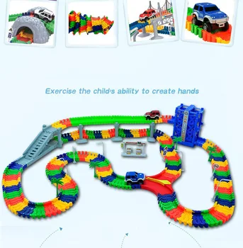 Oyuncaklar İçin Sihirli 5.5 cm DİY Evrensel Aksesuarlar Parlayan Parça Eğitim Demiryolu Araba Oyuncak Parçaları Araba Yarışı Çocuklar Hediyeler