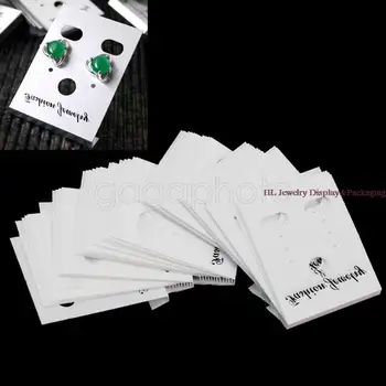Yeni Varış ücretsiz Nakliye 100pcs Profesyonel Plastik Kulak Çıtçıt Tutucu Ekran Kartları Asmak Küpe Siyah