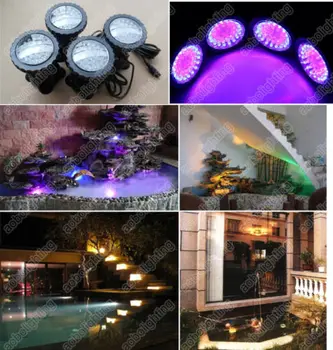 4 adet su Geçirmez Sualtı akvaryum Işık ışık RGB Dalgıç Spot Bahçe havuzu Havuz Sualtı Ampul akvaryum lambası