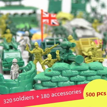 2016 Sıcak Satış 500 adet/çocuk en iyi doğum günü hediyesi için çocuklar için 5cm gerçekçi mini askeri malzeme asker plastik model oyuncak seti